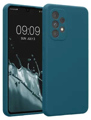 Zdjęcie produktu dla Etui silikonowe kwmobile do telefonu Samsung Galaxy A53 5G - miękka, gumowa obudowa, pokrowiec ochronny w matowym kolorze petrol