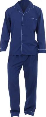 Produktbild von Herren Schlafanzug / Pyjama, Langarm, unifarben N510 (M) (Marineblau)
