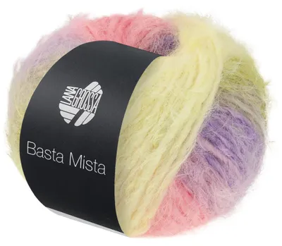 Produktbild von Lana Grossa - Basta Mista 0112 creme vanille limette graugrün rosa flieder lavendel