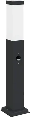 Image de vidaXL Borne d'éclairage avec capteur 50 cm noir IP44