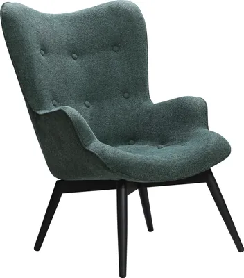 Produktbild von SalesFever Polstersessel Strukturstoff | Gestell Metall schwarz pulverbeschichtet | B 80 x T 99 x H 92 cm | tannengrün