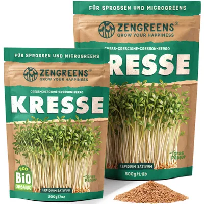 Produktbild von ZenGreens® Sprossen- & Microgreens-Samen - Kresse - 500g