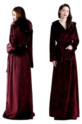 Produktbild von Damen Bademantel aus weichem Kuschelfleece
