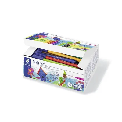 Produktbild von STAEDTLER Fasermaler Noris Club 100er Schulbox Set