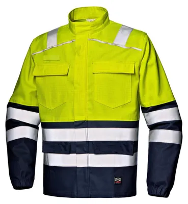 Produktbild von Sir Safety Supertech 360 Warnschutzjacke flammhemmend antistatisch Herren, 3XL+, Warngelb/Blau