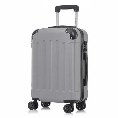 Produktbild von yonsly Premium Reisekoffer TSA-Schloss,YKK-Reißverschluss Hartschalen-Koffer Trolley Kabinenkoffer Rollkoffer Suitcase Handgepäck (Hellgrau, L)