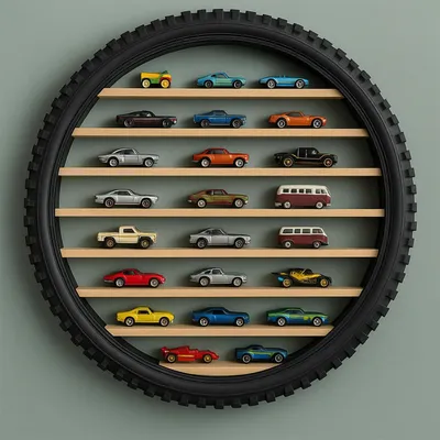 Image de Étagère murale pour voitures miniatures, présentoir d'exposition de 50 cm