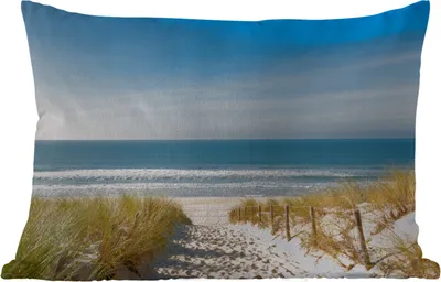 Produktbild von MuchoWow® Outdoor Kissen - Strand - Meer - Düne - Sand - Sommer - 50x30 cm - Wetterfest - Lounge Kissen - Sofa kissen - Wohnzimmer Dekoration