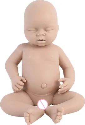 Produktbild von Silikon Reborn Baby Puppe, lebensechte Textur, Unisex-Optionen, 53 cm (20,86 Zoll) Junge