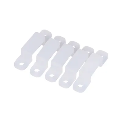 Produktbild von 10mm Silikonhalterung Clip für Befestigung 3528 5050 1210 RGB LED Streifen Licht 100 Stück