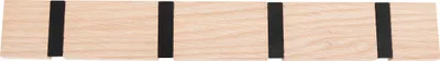 Produktbild von HOME It® Garderobe mit 5 Haken 50 × 7 x 12 cm schwarzes Buchenholz