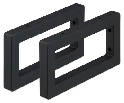 Immagine prodotto di Set di 2 supporti a parete in acciaio per scaffali, colore nero, larghezza 30 cm
