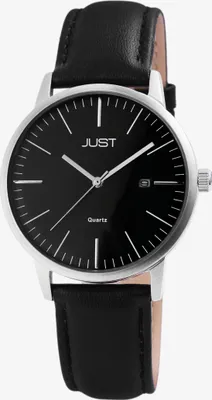 Produktbild von Just JU220 Analog Herrenuhr mit Echtlederband