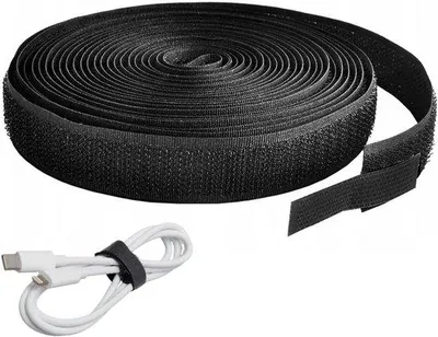 Obrázok produktu pre Nastaviteľné káblové viazače, 12 mm, čierne, dĺžka 5 m