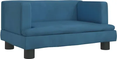 Obrázek produktu pro vidaXL Pelíšek pro psy modrý 60x40x30 cm sametový
