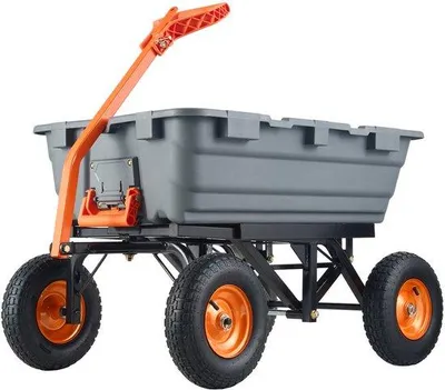 Obrázok produktu pre Prepravný vozík záhradný vozík - ručný vozík na trakare s funkciou sklápania - nosnosť 680 kg - ideálny na záhradnícke a stavebné práce