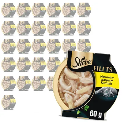 Zdjęcie produktu dla Sheba Filets 32x60g Mokra Karma Dla Kota z Kurczakiem w Sosie