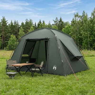 Produktbild von Hütten-Zelt mit Dach Olivegrün 300 x 210 x 156 cm Polyester - Campingzelte c2526