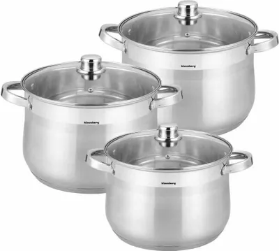 Obrázok produktu pre Sada 3 Veľkých Hrncov Klausberg 7+8,6+10,7L Kb-7177