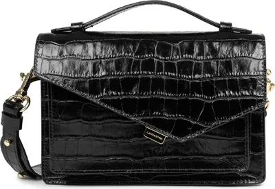 Image de Lancaster Sac à Rabat Zoé Noir Croco