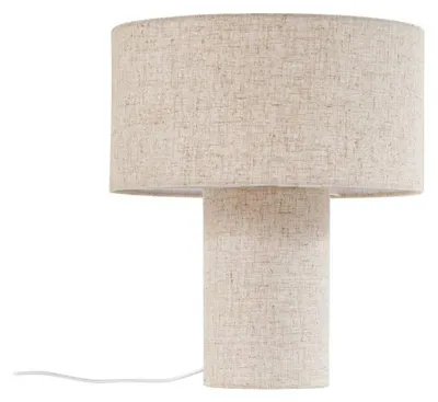 Produktbild von Lindby Tischleuchte Elfie, Ø 35 cm, beige, Leinen, E27