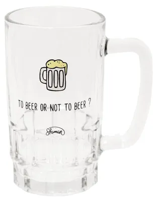 Bierglas "To beer or not to beer?", transparent, 440 ml, 12x15 cm