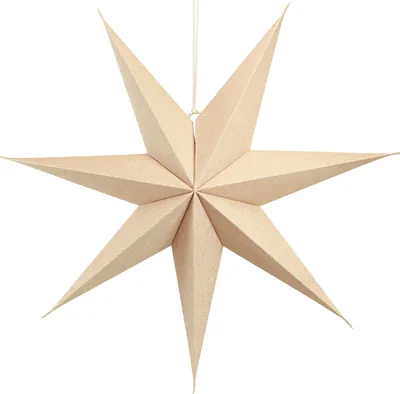 Produktbild von Beleuchteter Papierstern aus Jute für weihnachtliche Fensterdeko