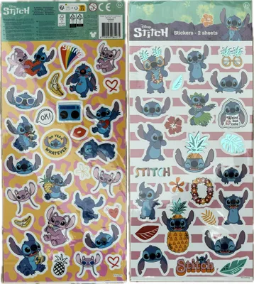 Produktbild von Disney Lilo&Stitch Aufkleber – 2 Bögen mit Angel, Stitch, Schrulle und seine Freunde über 50 Sticker