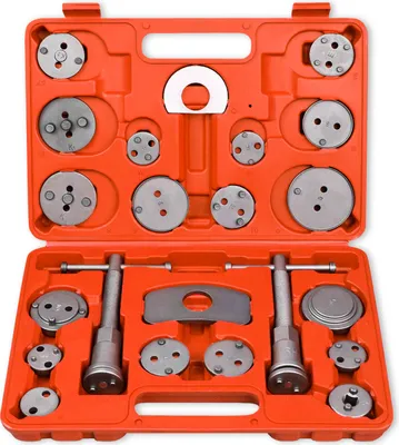 Produktbild von Sessamen-LP 23 TLG Bremskolben Rückstellwerkzeug Set Universal Bremskolbenrücksteller Kolbenrücksteller Instandsetzung Werkzeug Tool Kit Satz mit Kunststoffkoffer