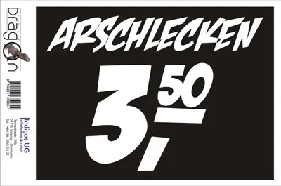 Produktbild von Aufkleber / Autoaufkleber - JDM / Die cut / Auto / OEM - Arschlecken - 210x150mm schwarz - Heckscheibe / Heckscheibenaufkleber