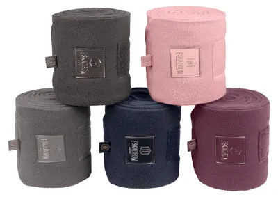 Produktbild von Eskadron HERITAGE Fleecebandagen 4er Set, cassis, basaltgrey, pearl rose, navy, earl grey Größe - Warmblut Farbe - earl grey