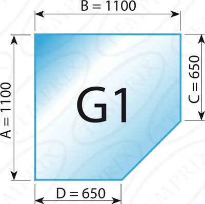 Produktbild von Kaminbodenplatte Transparent Form G1  1100 x 1100 x 6mm - Version ECO (Tragkraft bis 550 Kg)