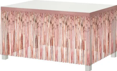 Produktbild von Tischverkleidung / Skirting Roségold Fransen Folie