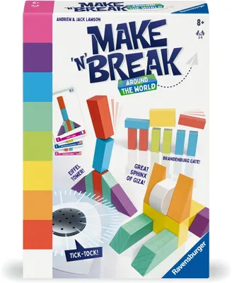 Image de Ravensburger 22473 - Make 'n' Break - Around the World - Jeu de société pour toute la famille avec briques, Spie 22473