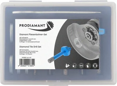 Produktbild von PRODIAMANT Fliesenbohrer Set 5tlg ø 5-10mm für 75mm (76mm) Akku Winkelschleifer