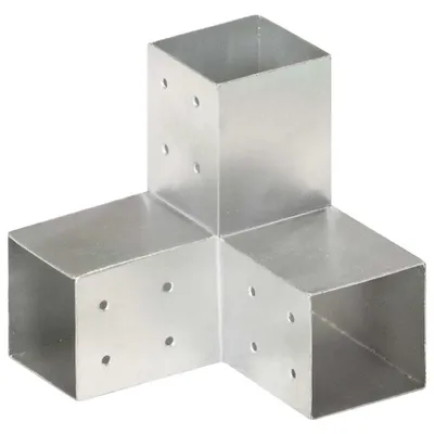 Produktbild von vidaXL Post Connector 4 ks. Tvar Y Pozinkovaný kov 81 x 81 mm