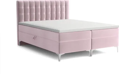 Produktbild von Emoebel24 Boxspringbett mit Topper und 2 Bettkasten, Polsterbett, Doppelbett 140x200 cm Jack Rosa