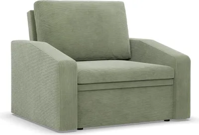 Produktbild von Sessel mit Schlaffunktion, Loungesessel für das Wohnzimmer, Orbit 80cm, Cord Grün