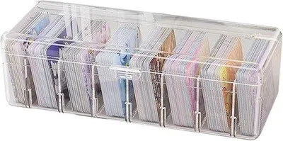 Obrázek produktu pro Organizér na karty – průhledný organizér s nastavitelnými přihrádkami pro uložení 700 karet – ideální pro kartičky s poznámkami a vizitky