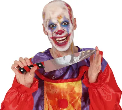Immagine prodotto di Clown Horror Halloween Costume Accessori Coltello Spaventoso Decorazione Party Spaventoso Divertimento Clown Costume Evento Horror Clown Carnevale, Colore: Multicolore