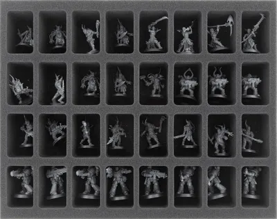Produktbild von 50 mm Schaumstoffeinlage für Warhammer, 32 Fächer