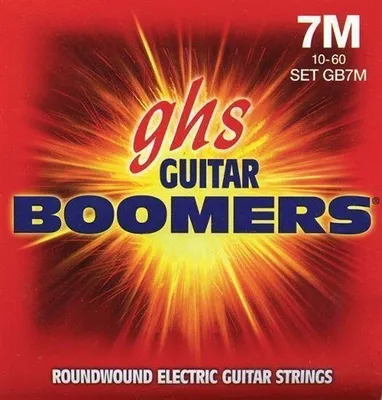 Zdjęcie produktu dla GHS GB7M Jeu de 7 Cordes pour Guitare électrique, Gitara, Stal, Prąd elektryczny, 7 szt.