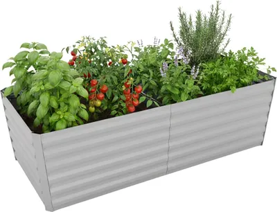 Obrázek produktu pro Vyvýšený záhon z pozinkovaného kovu - odolný proti škůdcům