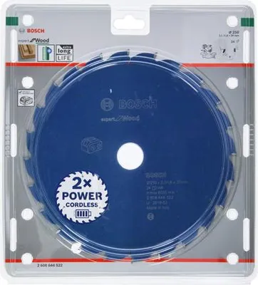 Produktbild von Kreissägeblatt für Akkusägen Expert for Wood, 250 x 2,1/1,6 x 30, 24 Zähne