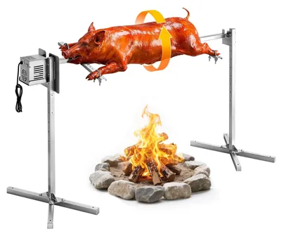 Produktbild von VEVOR Spanferkelgrill Lammgrill Spießbratengrill 1321 mm Rotisserie-Grill AC 220