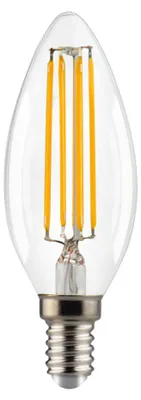 Produktbild von LED Filament Leuchtmittel Kerze 6,5W = 60W E14 klar 806lm warmweiß 2700K