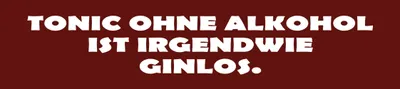 Produktbild von vianmo Blechschild 10x46 cm Tonic ohne ist irgendwie Ginlos