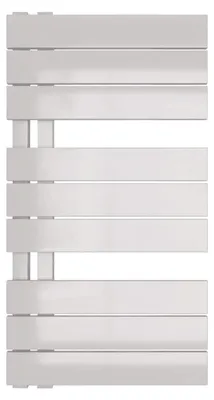 Produktbild von Design-Badheizkörper ASK Weiß 400 x 800 mm – Handtuchheizkörper mit Seitenanschluss, 448 Watt, ohne Heizstab