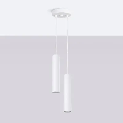 Produktbild von Pendelleuchte LAGOS 2P weiß 2xGU10 10W Stahl 118x15x15cm Sollux Lighting