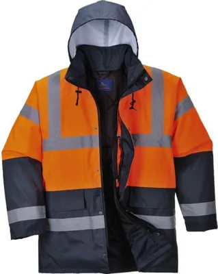 Image de Parka Bicolore Traffic Couleur : Rouge/marine Taille M - Portwest